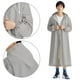thumbnail image 3 of Abrigo de lluvia impermeable desechable Poncho de lluvia con capucha para hombres mujeres adultos gris, 3 of 3