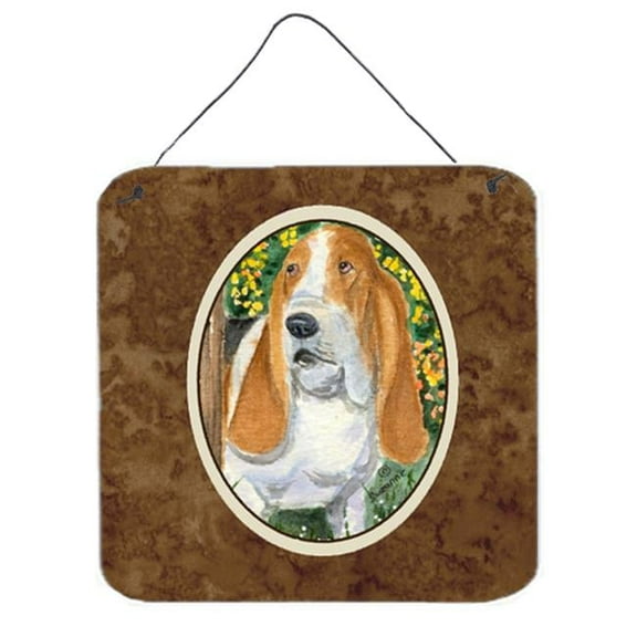 Basset Hound Aluminium Metal Wall Or Door Hanging Prints