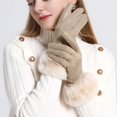 thumbnail image 2 of beishanbush Gloves Mittens Women Gloves Creative Fashion Gloves Gloves Thick Warm Winter Adult Beige, 2 of 6