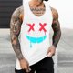 thumbnail image 2 of Camisetas de Tanque de los Hombres Tanque de los Hombres Incolor Gradiente de Impresión Cuello Redondo Correa Delgada Fuga Atrás Regular Casual Deportes Blusas de Tanque, 2 of 5