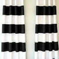 thumbnail image 3 of DriftAway  Mia Stripe Room Darkening Curtain Panel Pair Indigo Black 96"L x 52"W, 3 of 3