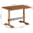 thumbnail image 4 of vidaXL Dining Table 110x55x78 cm Solid Wood Reclaimed, 4 of 5