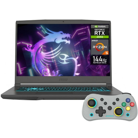 Laptop Gamer MSI Thin NVIDIA GeForce RTX 2050 AMD Ryzen 5 7535HS 16GB DDR5 SSD 512GB 15.6" Teclado Ingles Control DXT