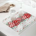 thumbnail image 2 of Valentine Dish Drying Mat for Kitchen Counter Love Heart Rose Drying Pad Absorbent Drying Mats for Countertops Sinks Draining Racks Love Kiss Red Reversible Drainer Valentines Holiday Decor 16x18 Inch, 2 of 6