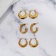 thumbnail image 3 of JeenMata Juego de 3 Pares de Pendientes de Moda para Mujer en Baño de Oro Amarillo, Pendientes de Aro, Pendientes Hipoalergénicos Colgantes Gruesos y Livianos, Regalo de Joyería para Mujer, 3 of 5