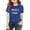 Blue, variant on Girls and Boys Back to School T Shirts Round Neck Short Sleeve T Shirt Top Summer Fourth Grade Letter Print T Shirt Daily Tops(Wine,3-4 Years)
