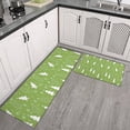 thumbnail image 2 of Green Christmas Tree Pattern Kitchen Rugs Sets Of 2,Anti Fatigue Kitchen Mat Rugs Non Slip Washable,Decorative Kitchen Floor Mats for Kitchen,Sink,Laundry,17"x30"+17"x47", 2 of 7
