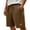 (Casual 126)Coffee, variant on Oversize Shorts for Men Fashion Breeches Sports Elastic Waist Drawstring Pocket Summer Solid Color Casual Short Pants Plus Size