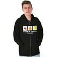 thumbnail image 5 of PACMAN Made in the 80s Vintage Zip Up Hoodie Men's Women's Brisco Brands S, 5 of 6