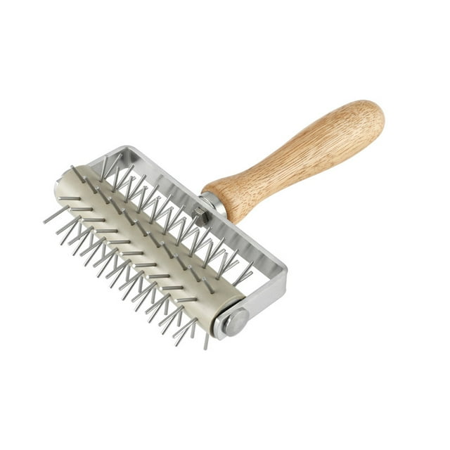 BEMS-1 pieza práctico rodillo de amasar de acero inoxidable, perforador de Pizza, aperitivos