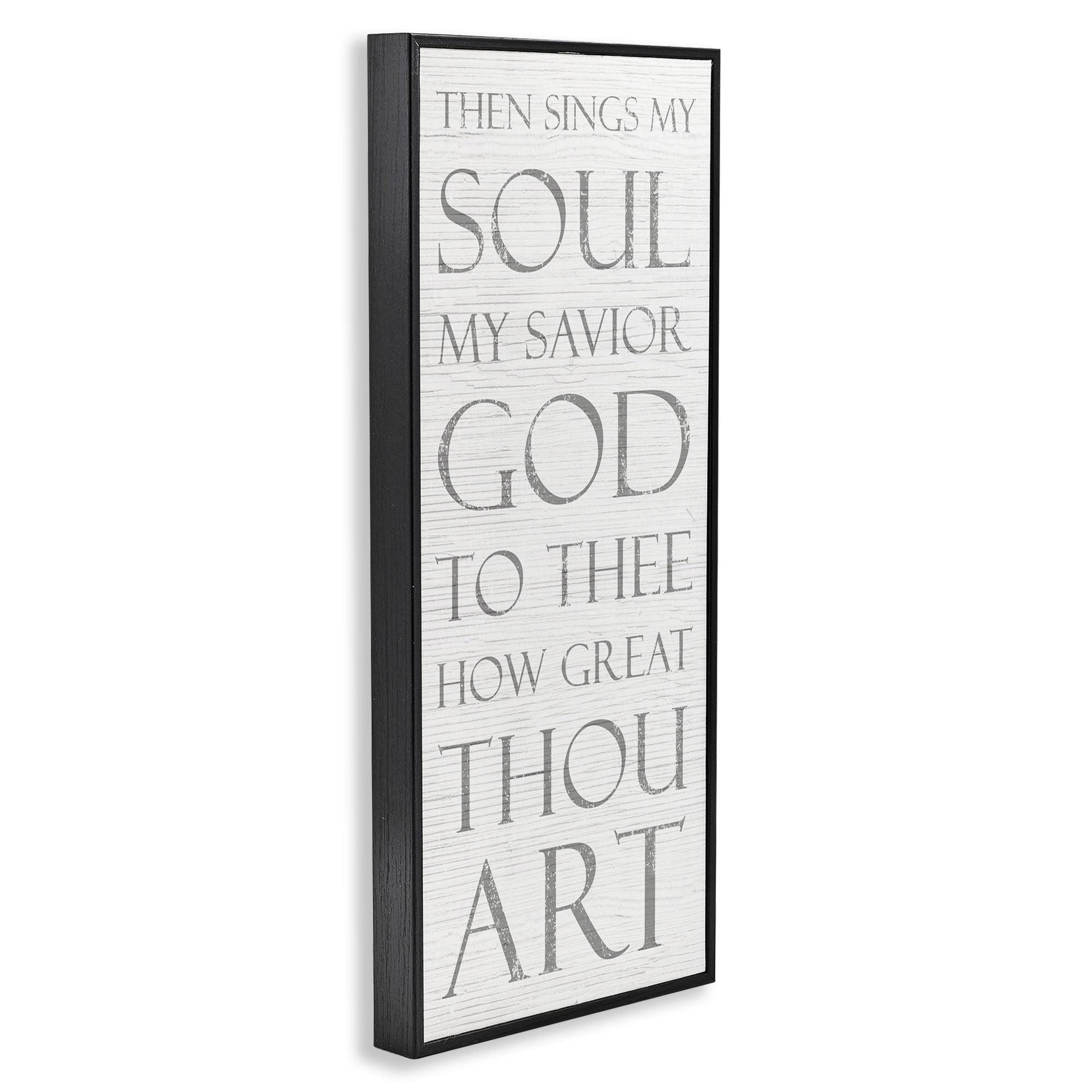Stupell Industries Then Sings My Soul Religious Religious Painting Black Framed Art Print Wall Art, 10 x 24