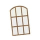thumbnail image 3 of Espejo de panel de ventana arqueado,Espejo de pared de rejilla,Decoración de pared Espejo de pared arqueado con marco de madera para apartamento de Marrón, 3 of 9