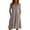 Grey, variant on Dresses for Women Summer V Neck Casual Solid Color Cotton Swing Dress