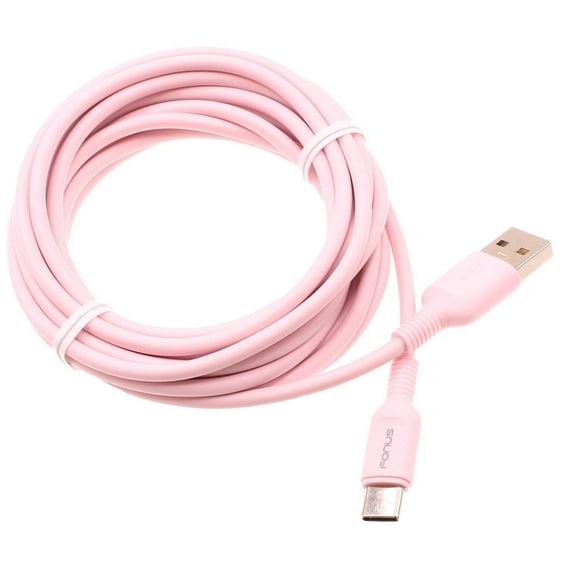 10ft Long USB-C Cable for Kyocera DuraXV Extreme E4810 Phone - Pink Charger Cord Power Wire Type-C Fast Charge N9O for Kyocera DuraXV Extreme E4810 Model