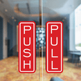 thumbnail image 2 of Signs ByLITA Classic Vertical Push Pull Self-Adhesive Door Sign for Businesses, Shops, Restaurants, Hotels and more (3 Pack) Sign (Red) - Large, 2 of 5