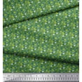 thumbnail image 2 of Soimoi Green Rayon Fabric Study Theme Art & Craft Printed Fabric 1 Yard 42 Inch Wide, 2 of 3