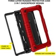thumbnail image 4 of FIEWESEY Case for Walmart Onn 8 Inch Gen 3 2022(Model:100071483) Tablet,Shockproof Kids Friendly Rugged Cover with Shoulder Strap & Stand Case for Walmart Onn 8 Inch Gen 3 2022 Tablet(Red/Black), 4 of 6