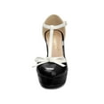 thumbnail image 2 of BLISSFUL STEP Valentine's Women's Platform T Strap Bow Vintage Block Heels Pumps Black 9, 2 of 8
