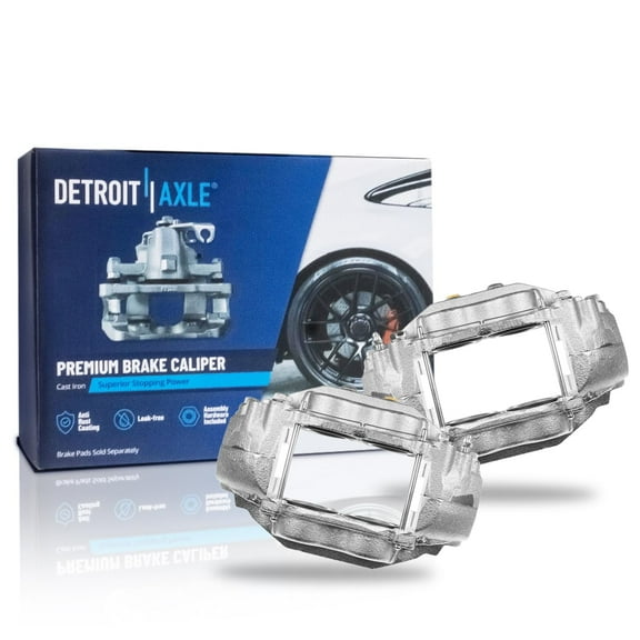 Detroit Axle - 2pc Front Brake Calipers for Toyota 2016-2021 Tundra, 2016-2022 Sequoia, Disc Brake Calipers 2017 2018 2019 2020 Replacement