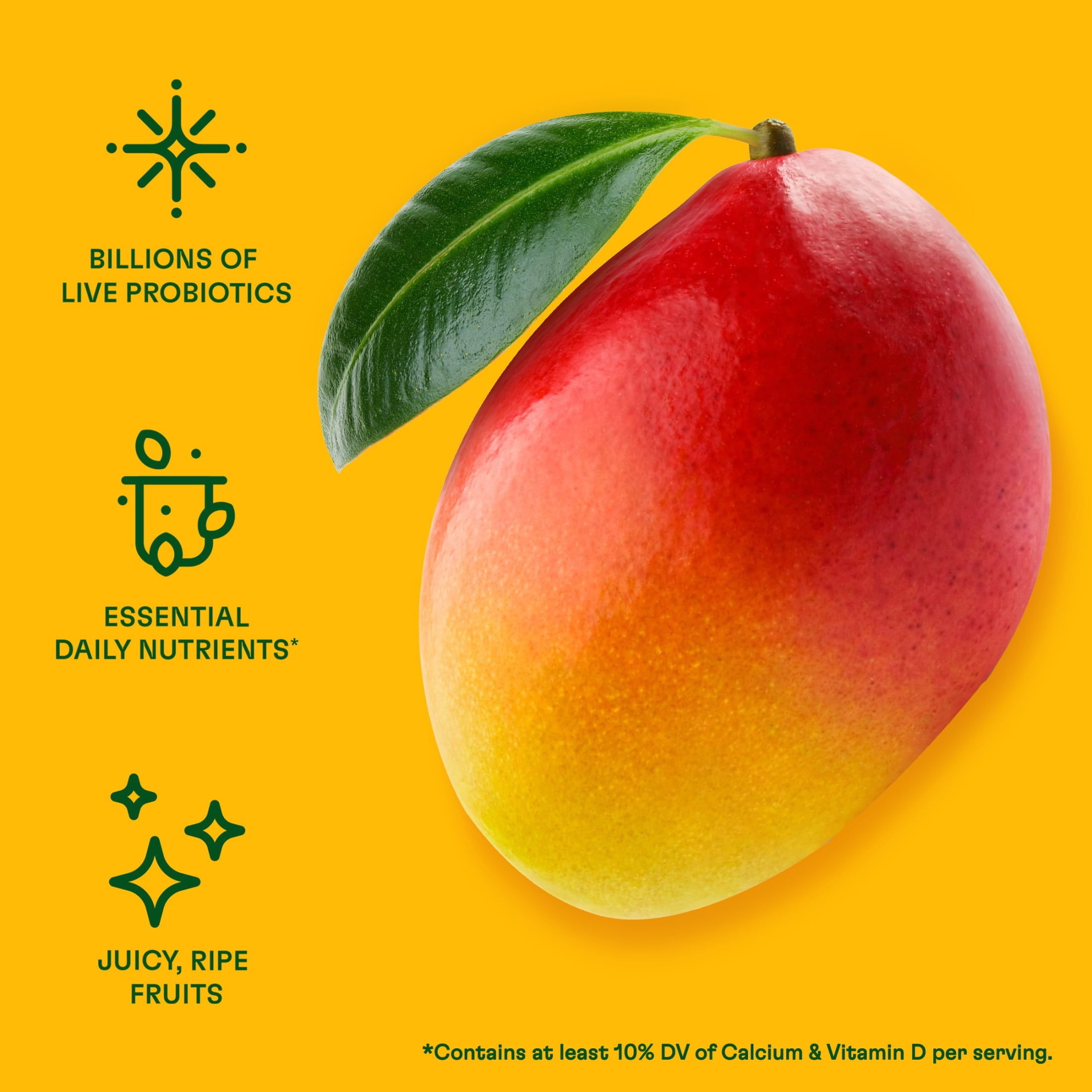 Activia Mango Low Fat Probiotic Yogurt Drink, Helps Support Gut Health, 7 fl oz