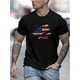 thumbnail image 1 of American Flag Print Men's Crew Neck Fashionable Short Sleeve Sports T-shirt, Comfortable And Versatile, For Summer And Spring, Athletic Style, Comfort Fit T-Shirt, As Gifts, Casual Sporty Tee, 1 of 7