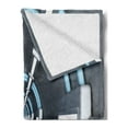 thumbnail image 2 of Outer Space Soft Flannel Fleece Throw Blanket, Inner View of Rocket Structure Cyber Hallway Trip to the Dark Matter, Cozy Plush for Indoor and Outdoor Use, 70" x 90", Grey Blue, by Ambesonne, 2 of 5