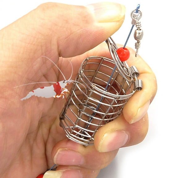 Sinyiin Fish for Tank Aquarium Shrimp Small Bait Feeder Stainless Steel Dry Spinach Feeding Cage
