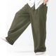 thumbnail image 5 of Pantalones largos para hombre, lisos, informales, con múltiples bolsillos y botones, para exteriores, rectos, para fitness, cargo, poliéster, 5 of 5
