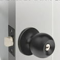 thumbnail image 7 of Lolynie Black Entry With Key Door Lockset Knobs Flat Keyed Entrance Lock Knobs 1 Pack, 7 of 7
