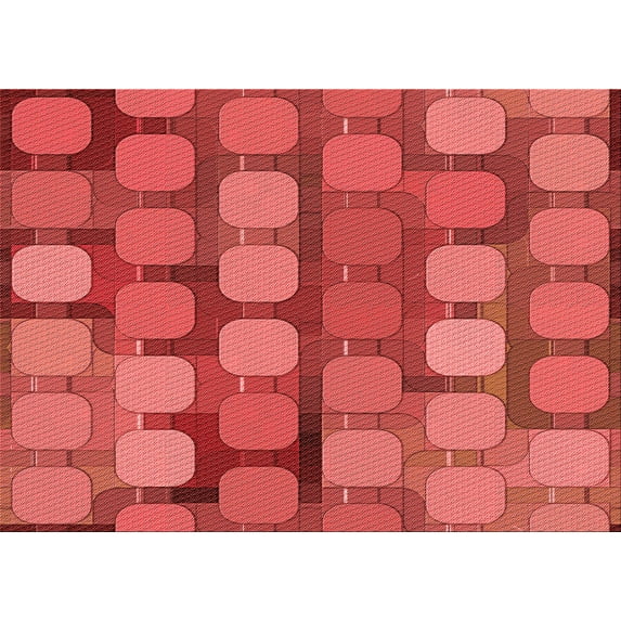 Ahgly Company Indoor Rectangle Patterned Love Red Area Rugs, 4' x 6'