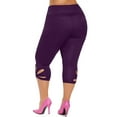 thumbnail image 3 of Vitmona Women's Stretch Plus Size Skinny Cropped Mid Waist Leggings, 3 of 3
