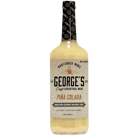 George’s Beverage Company 1 Pack Pina Colada Mix - 1L Bottle - Gluten Free, All Natural Mixer