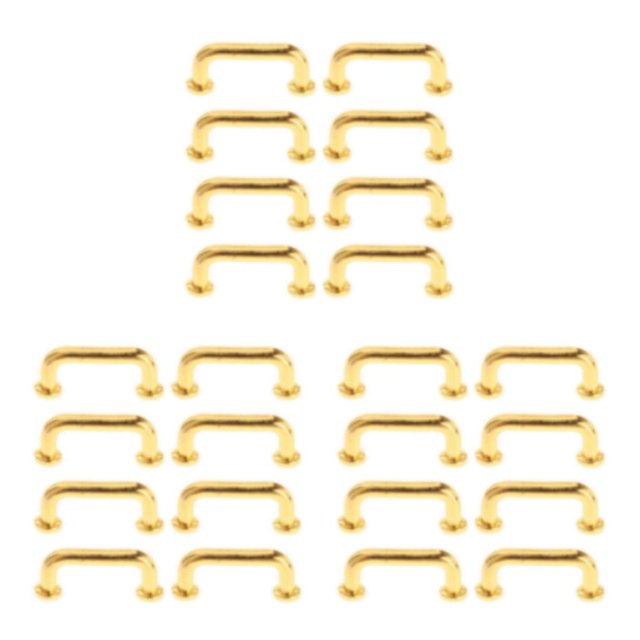 Maytalsory 1:12 Mini Pulls Arch Shape for Gate Closet Large 4Pcs Gold Small 8 Pcs 3Set
