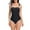 A_Black One Piece Swimwear, variant on Women's One Piece Swimsuit Tummy Control Bathing Suits Square Neck Swimwear Ruched Tankini Monokini Beachwear Gray M