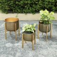 thumbnail image 1 of 14 x 10 x 8 in. Hammered Metal Planter Holders, 1 of 1