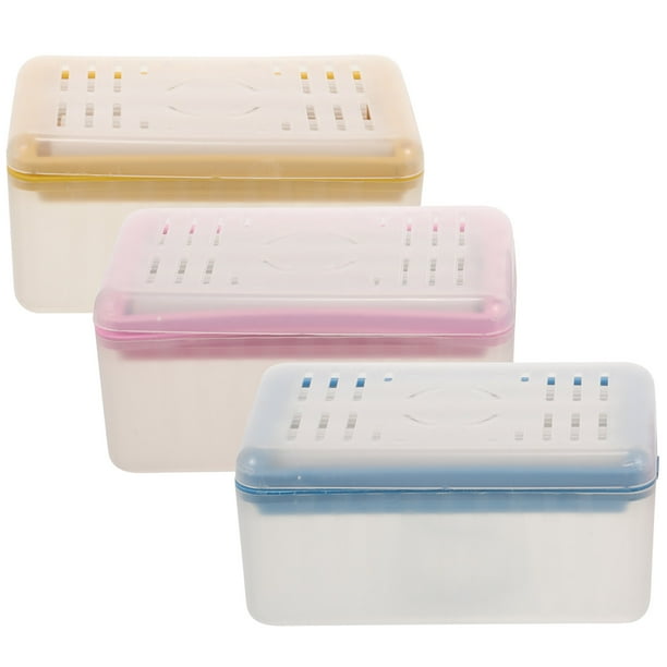 IDEANATEGRATE 3Ud Cajas Con Rodillos Para Jabón De Barra Uso En Y Cocina Estable Color Surtido