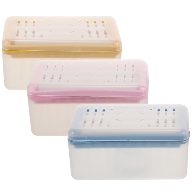 IDEANATEGRATE 3Ud Cajas Con Rodillos Para Jabón De Barra Uso En Y Cocina Estable Color Surtido