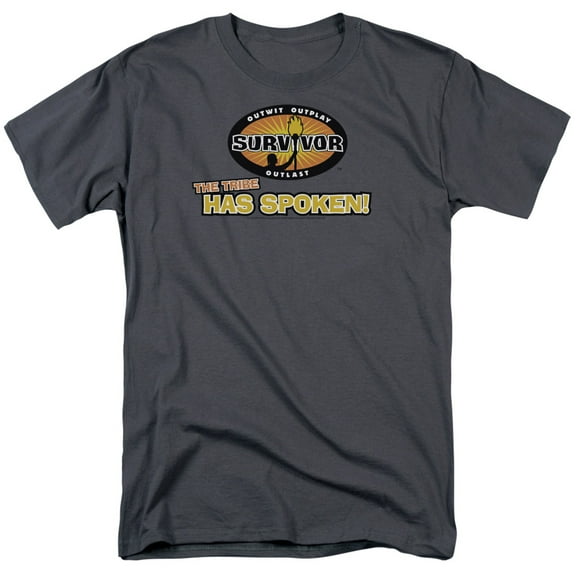 Survivor Men's Tribe Has Spoken T-shirt Medium Charcoal