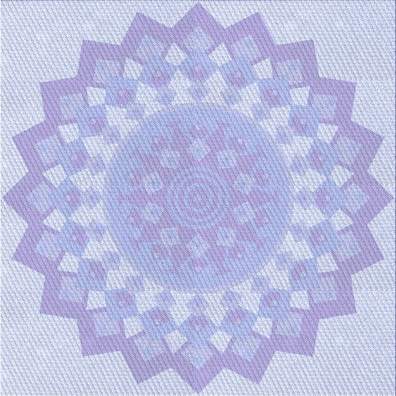 Ahgly Company Indoor Square Patterned Heavenly Blue Area Rugs, 4' Square