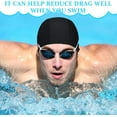 thumbnail image 6 of 2Pieces Unisex Fabric Swimming Cap for Long/Short Hair, Waterproof Swim Hat Anti-Silp Bathing Cap for Woman Men Kids, 6 of 7