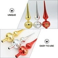 thumbnail image 3 of unbranded 2Pcs Silver Christmas Tree Topper Ornament Plastic Spherical Treetop Decoration for Home, 3 of 8