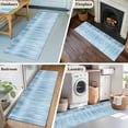 thumbnail image 5 of Light Blue 2'x6' Runner Rugs for Hallway Kitchen Bedside Non Slip Washable, Modern Abstract Art Ombre Striped Entryway Rug Runners with Rubber Backing, Long Carpet Runner for Laundry Room, 5 of 8