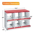 thumbnail image 2 of 6-Compartment Chicken Nesting Box with Roll-Away Egg Collection - Metal Laying Box for Hens and Ducks, Features Pull-Out Tray & Swing Perch, Wall Mount Design for Coops, 2 of 8