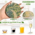 thumbnail image 2 of Yayeee 6 PCS Drink Coasters with Holder Set Woven Absorbent Round Tabletop Hot Pad, Art Garden Scene, 2 of 7