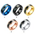 thumbnail image 4 of Maoww Temperature Ring Steel Emotion Mood Rings Couple Intelligent Sensitive Hand Jewelry, Size 7, Black, 4 of 8