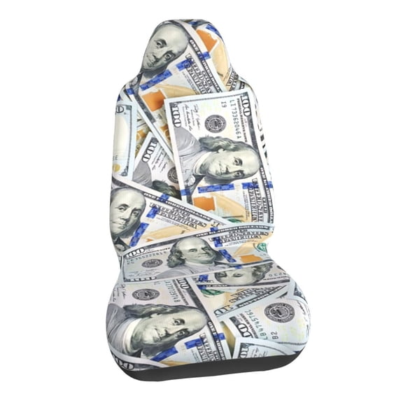 Money Bills Car Seat Covers Stretch Car Seat Protectors Universal Fit