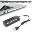 thumbnail image 3 of HUB, USB2.0 HUB Splitter, USB Adapter for USB port device for PC 4 Ports Black, 3 of 8