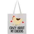 thumbnail image 3 of Inktastic Cute Chicken Farming Tote Bag, 3 of 4