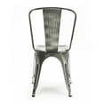 thumbnail image 4 of Dreux Vintage Dark Grey Steel Stackable Side Chair (Set of 4), 4 of 7