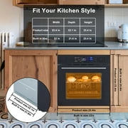 24 Built-in Electric Ovens with 70L Capacity, 3000W Single Wall Oven with View Window, Steam & Grill Oven 2 in 1, 8 Cooking Functions & 108 Automatic Recipes, 3D Surround Heating, LED Screen
